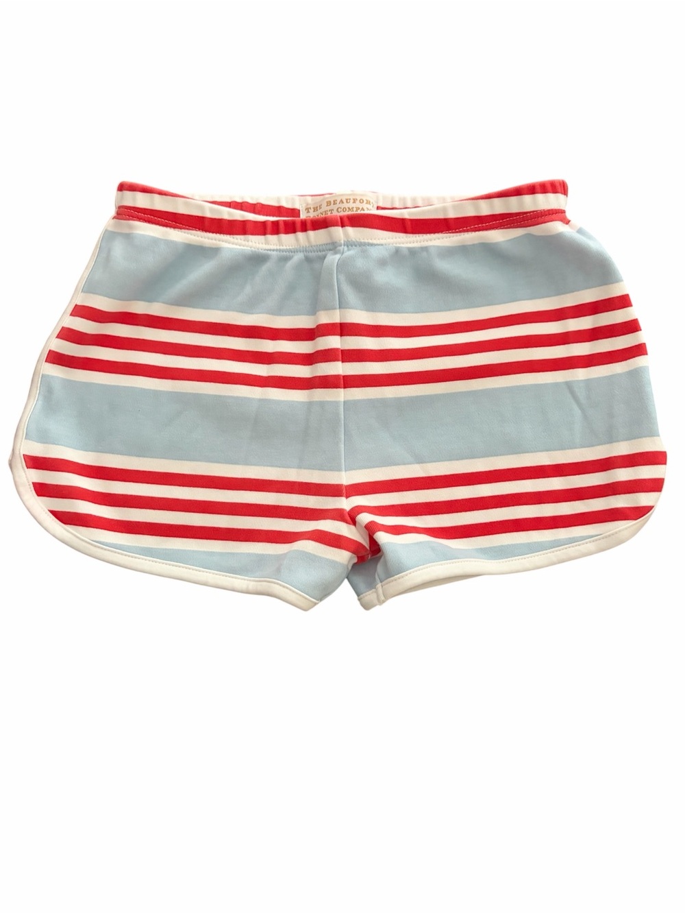 The Beaufort Bonnet Company Blue & Red Striped Girls' Athletic Shorts